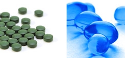 Bottle and Green pills
